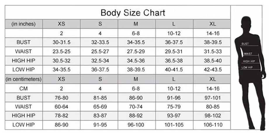 Size chart for strapless draped corseted mini dress